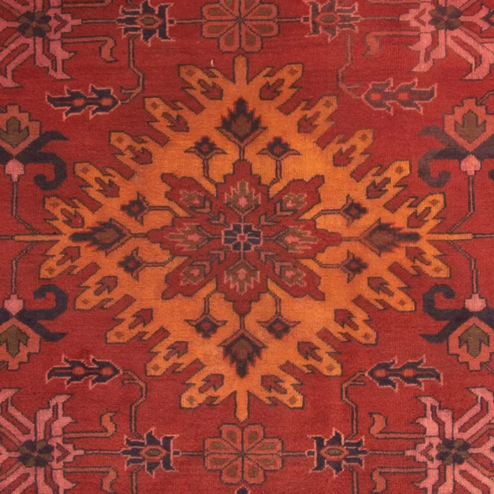 Tapete afegão - Hatshlu - 313 x 210 cm - vermelho escuro