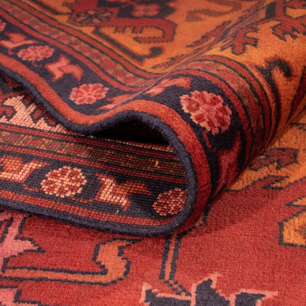 Tapete afegão - Hatshlu - 313 x 210 cm - vermelho escuro