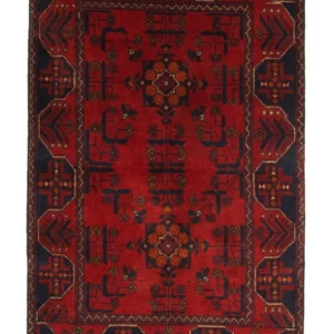 Tapete afegão - Kunduz - 125 x 83 cm - vermelho