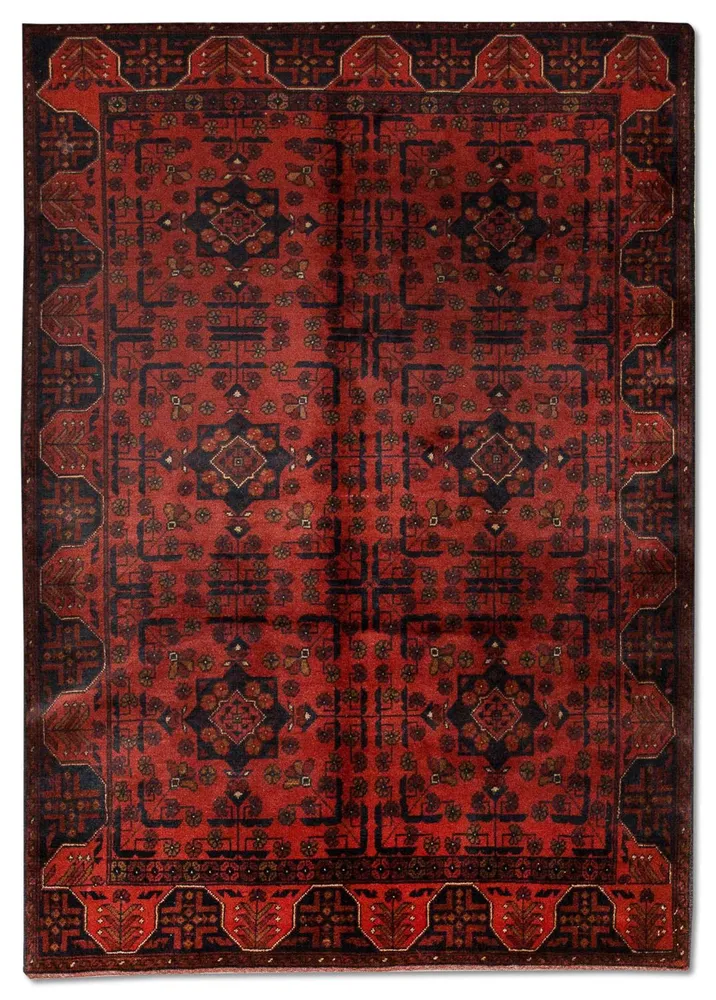 Tapete afegão - Kunduz - 186 x 122 cm - vermelho