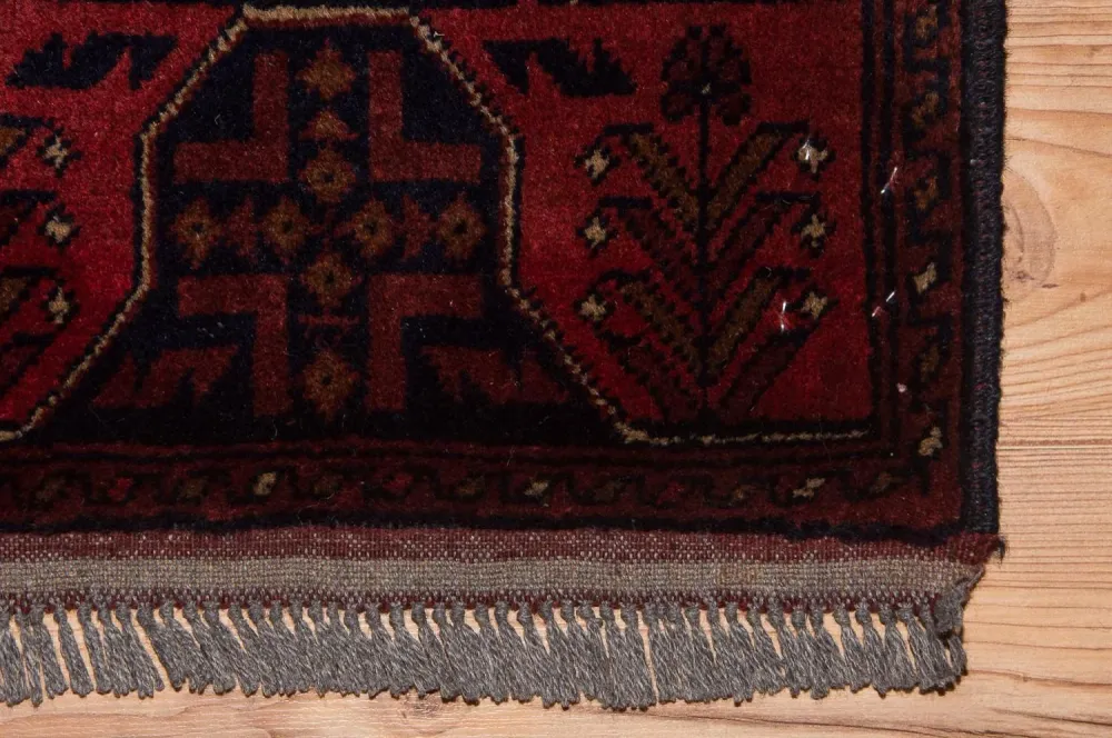Tapete afegão - Kunduz - 186 x 122 cm - vermelho