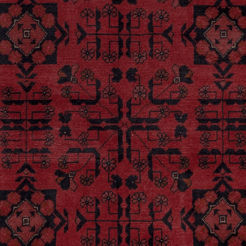 Tapete afegão - Kunduz - 194 x 148 cm - vermelho