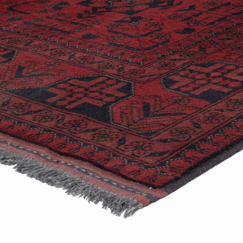 Tapete afegão - Kunduz - 194 x 148 cm - vermelho
