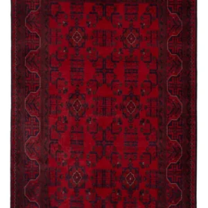 Tapete afegão - Kunduz - 195 x 121 cm - vermelho escuro