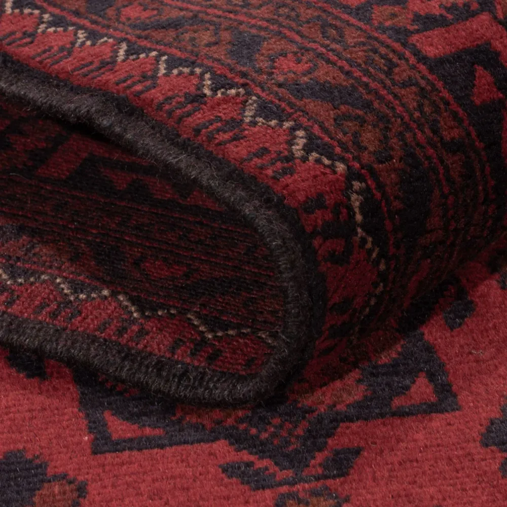 Tapete afegão - Kunduz - 195 x 121 cm - vermelho escuro