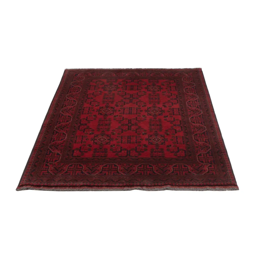 Tapete afegão - Kunduz - 195 x 121 cm - vermelho escuro