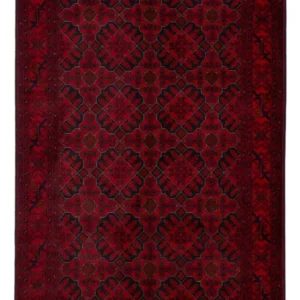 Tapete afegão - Kunduz - 195 x 123 cm - vermelho escuro