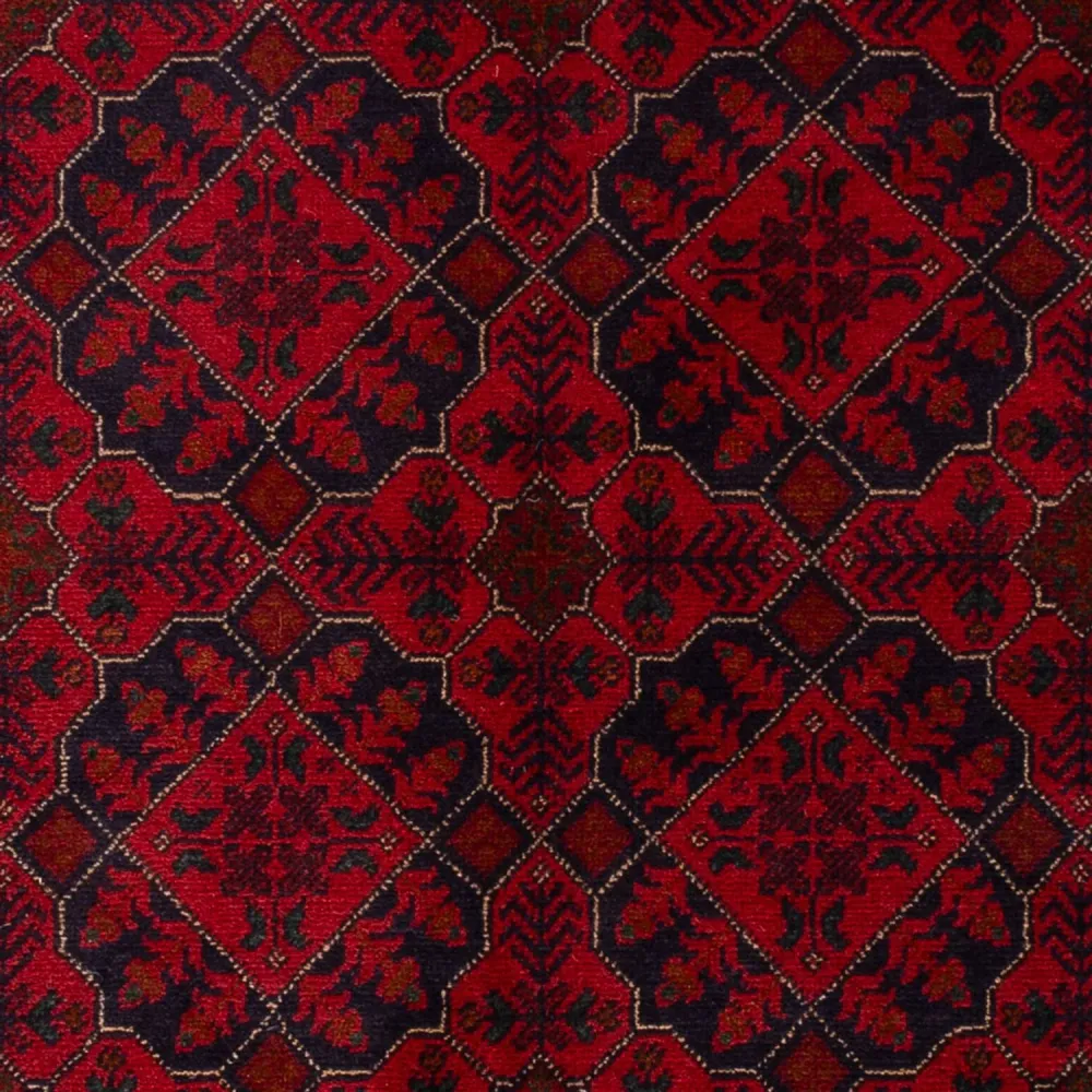 Tapete afegão - Kunduz - 195 x 123 cm - vermelho escuro