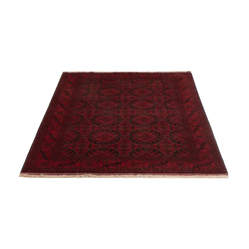 Tapete afegão - Kunduz - 195 x 123 cm - vermelho escuro