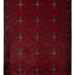 Tapete afegão - Kunduz - 195 x 125 cm - vermelho escuro