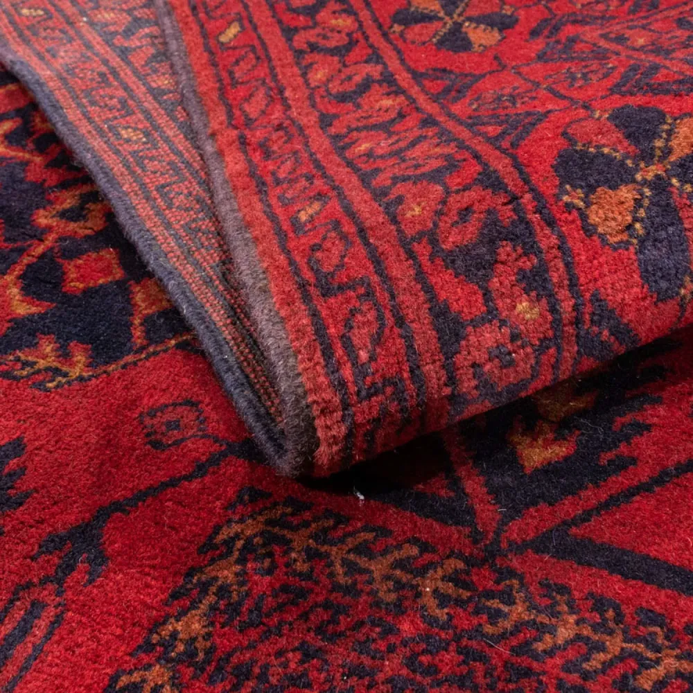 Tapete afegão - Kunduz - 196 x 130 cm - vermelho