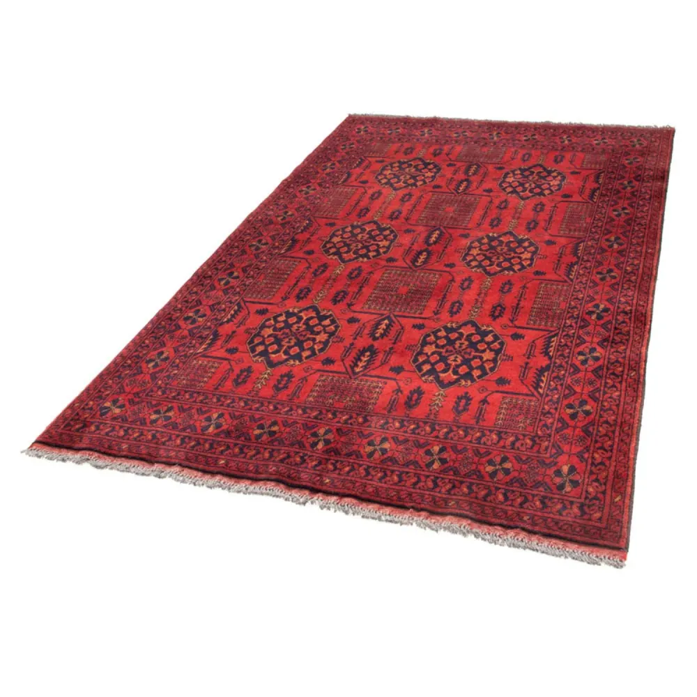 Tapete afegão - Kunduz - 196 x 130 cm - vermelho