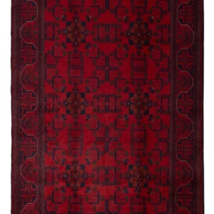 Tapete afegão - Kunduz - 197 x 125 cm - vermelho escuro