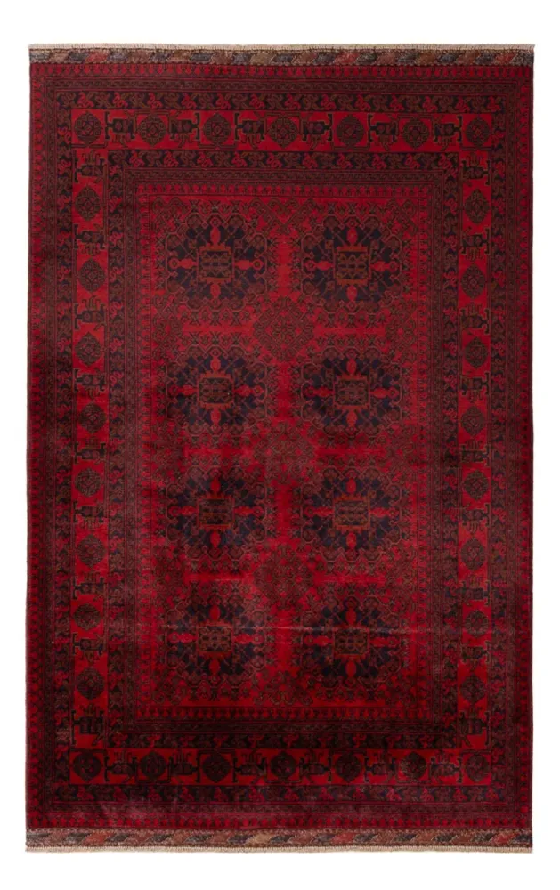 Tapete afegão - Kunduz - 197 x 127 cm - vermelho