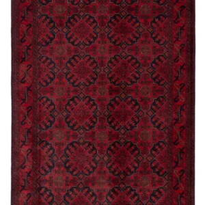 Tapete afegão - Kunduz - 198 x 125 cm - vermelho escuro