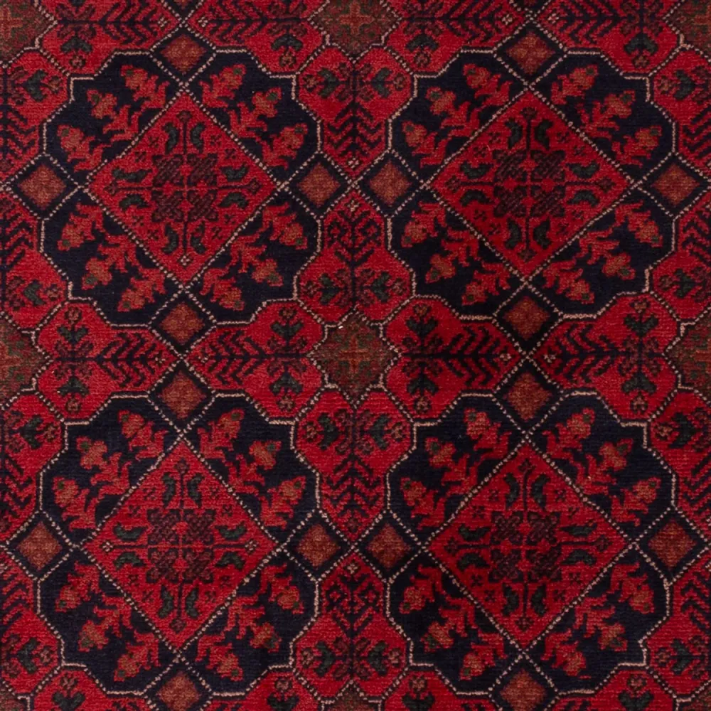 Tapete afegão - Kunduz - 198 x 125 cm - vermelho escuro