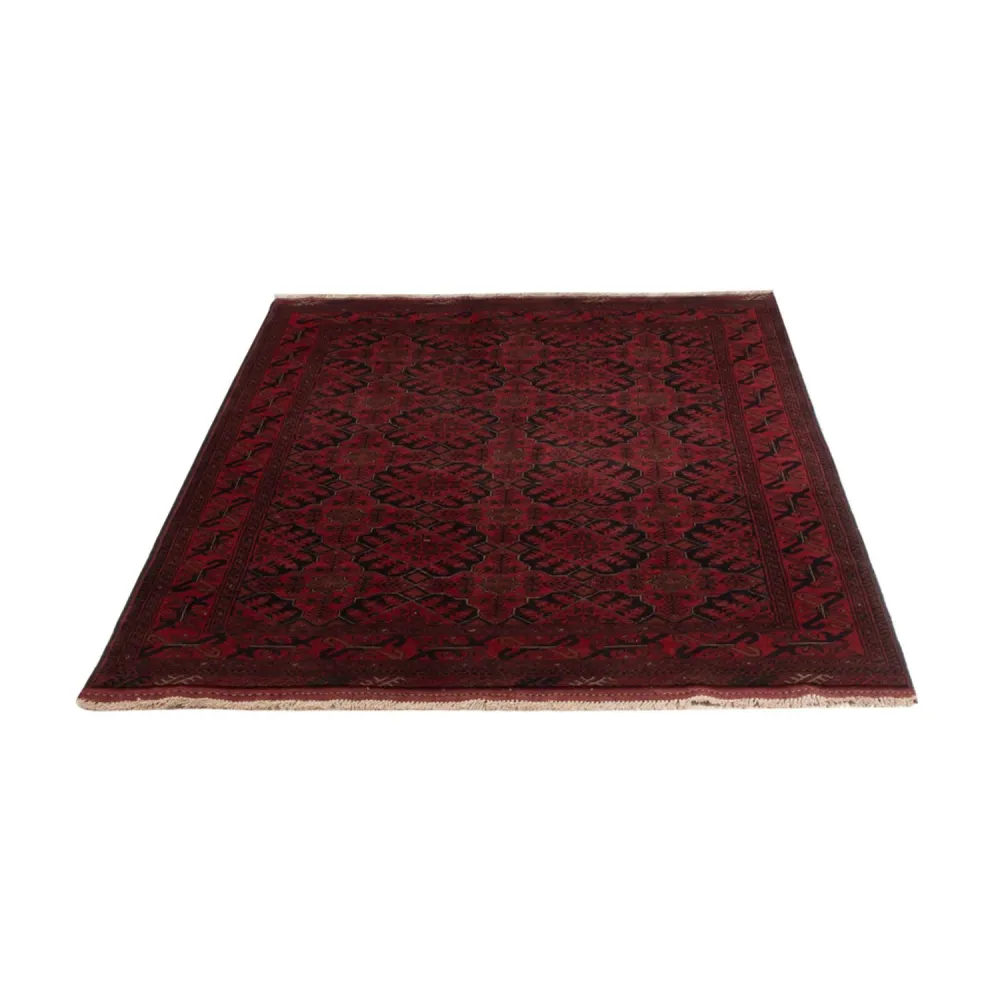 Tapete afegão - Kunduz - 198 x 125 cm - vermelho escuro