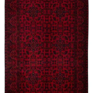 Tapete afegão - Kunduz - 200 x 127 cm - vermelho escuro