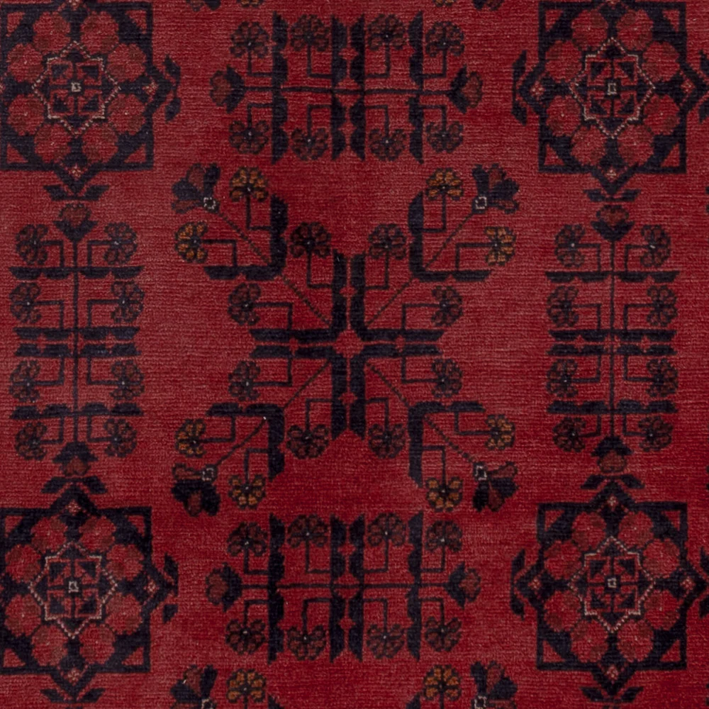 Tapete afegão - Kunduz - 200 x 153 cm - vermelho