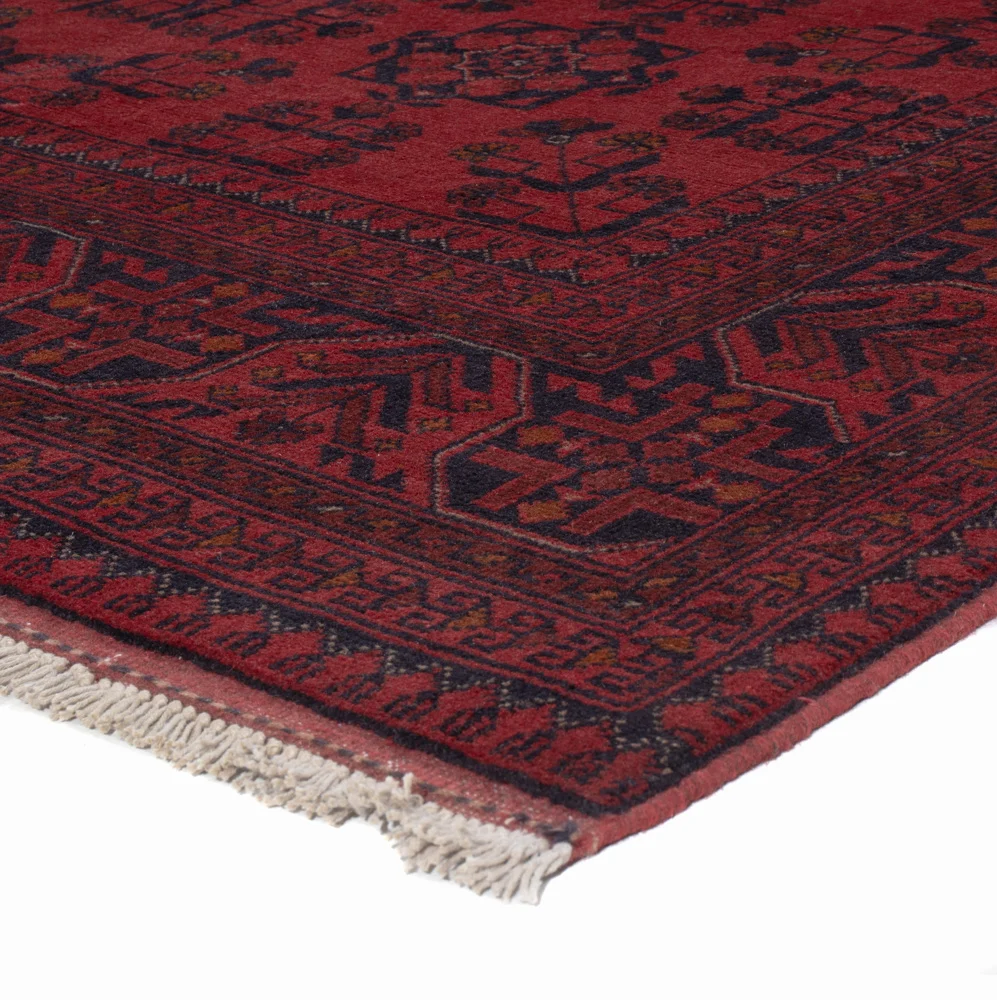 Tapete afegão - Kunduz - 200 x 153 cm - vermelho