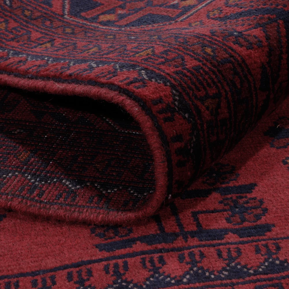 Tapete afegão - Kunduz - 200 x 153 cm - vermelho