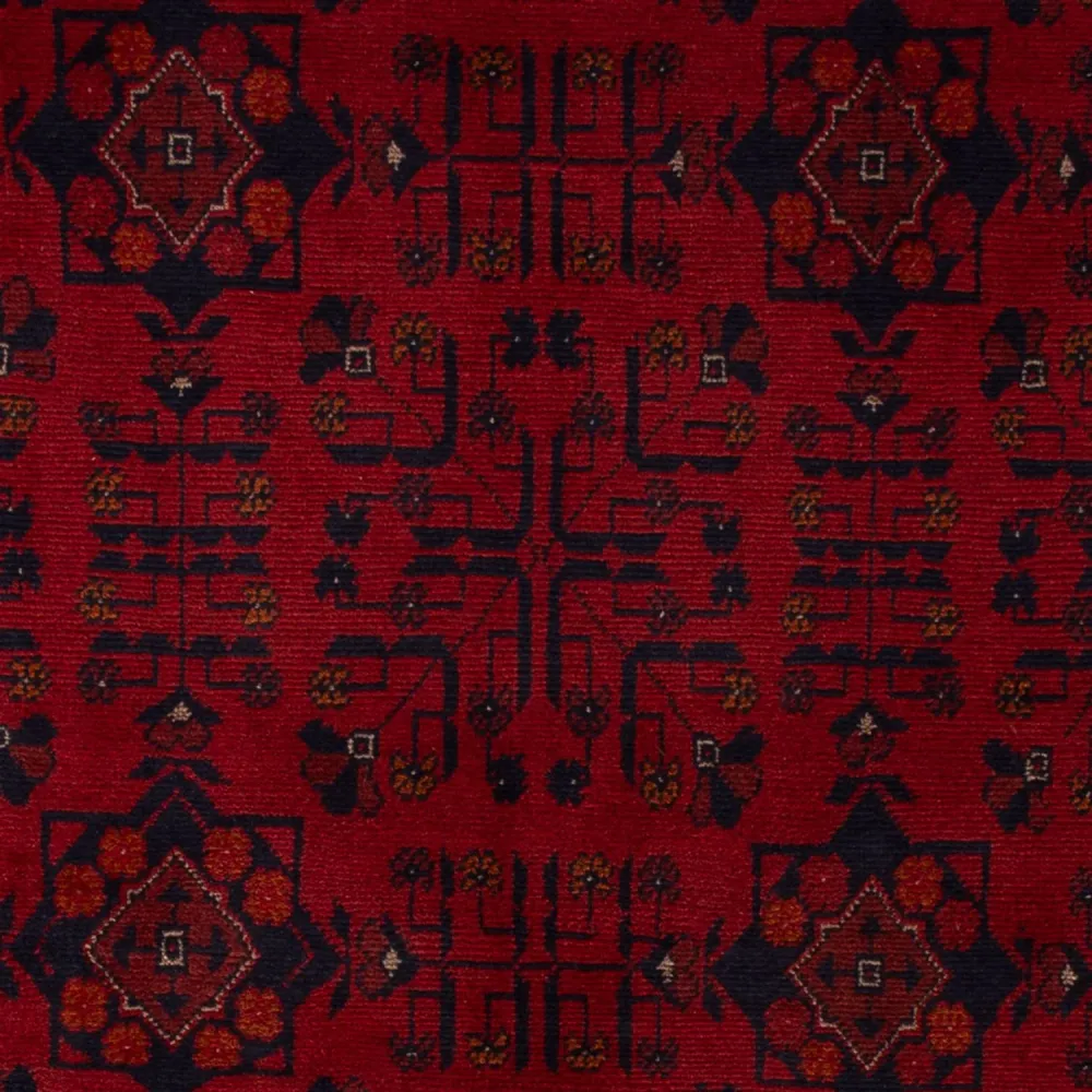Tapete afegão - Kunduz - 201 x 130 cm - vermelho escuro