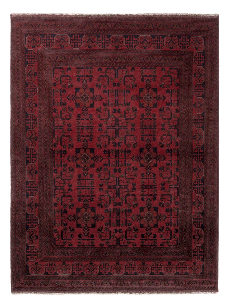 Tapete afegão - Kunduz - 206 x 151 cm - vermelho