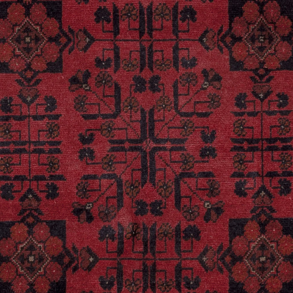 Tapete afegão - Kunduz - 206 x 151 cm - vermelho