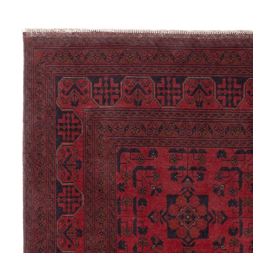 Tapete afegão - Kunduz - 206 x 151 cm - vermelho