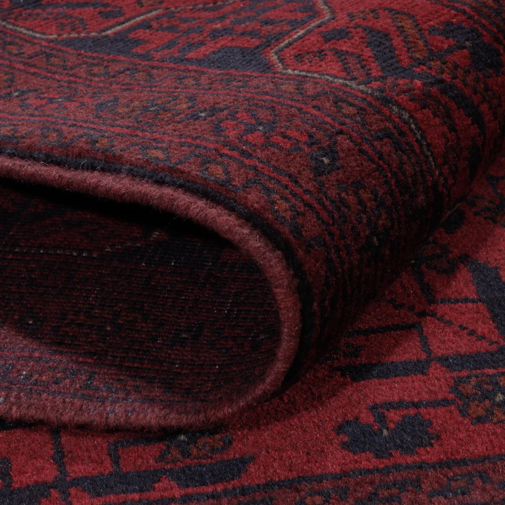 Tapete afegão - Kunduz - 206 x 151 cm - vermelho