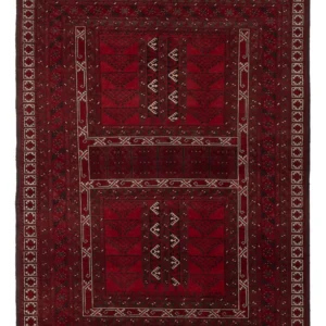 Tapete afegão - Kunduz - 222 x 150 cm - vermelho