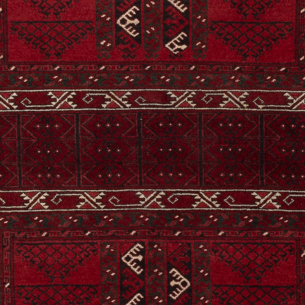Tapete afegão - Kunduz - 222 x 150 cm - vermelho