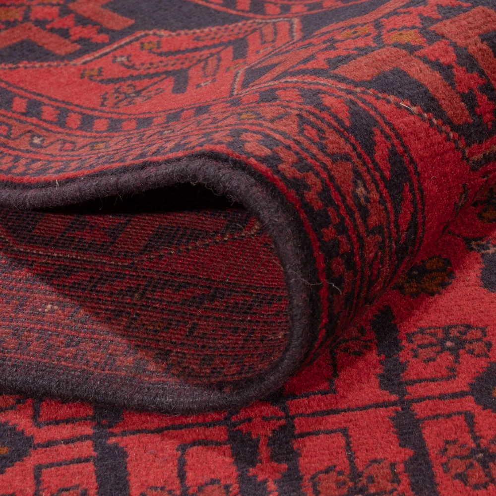 Tapete afegão - Kunduz - 236 x 175 cm - vermelho