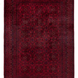 Tapete afegão - Kunduz - 237 x 175 cm - vermelho escuro