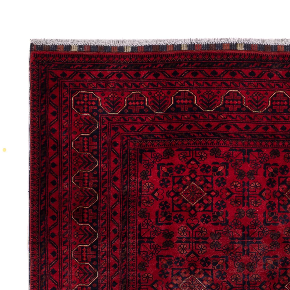 Tapete afegão - Kunduz - 237 x 175 cm - vermelho escuro