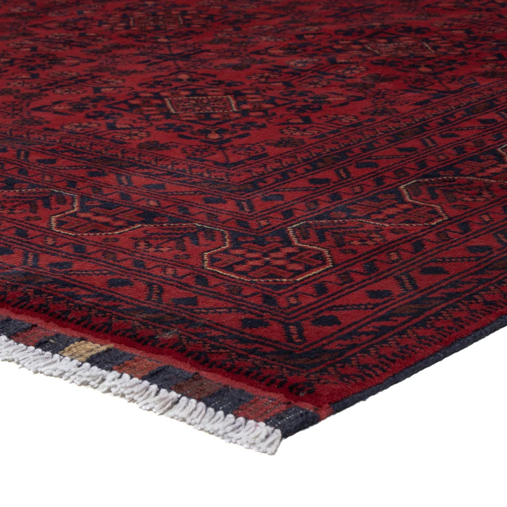 Tapete afegão - Kunduz - 237 x 175 cm - vermelho escuro
