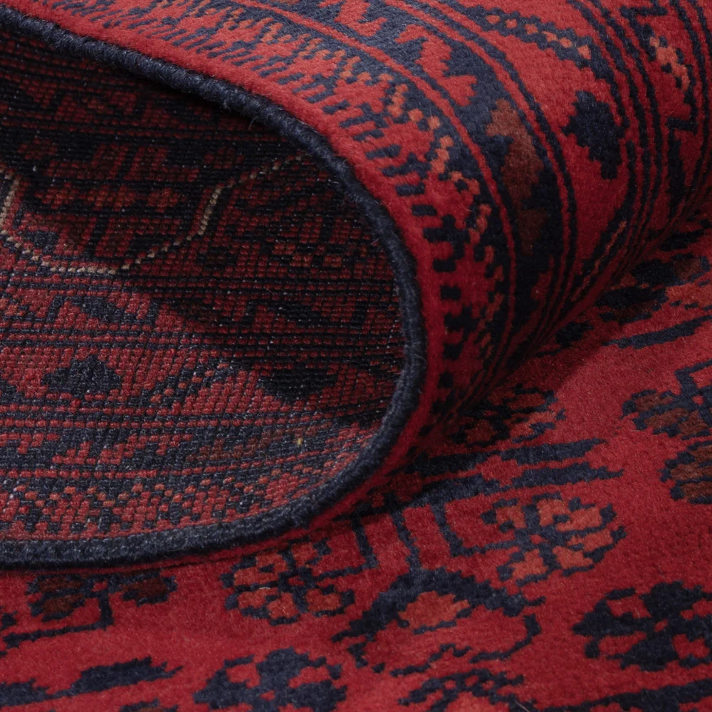 Tapete afegão - Kunduz - 237 x 175 cm - vermelho escuro