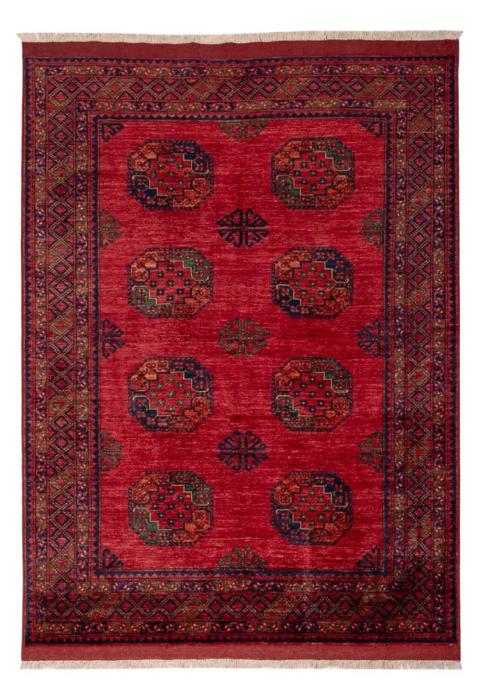 Tapete afegão - Kunduz - 241 x 176 cm - vermelho