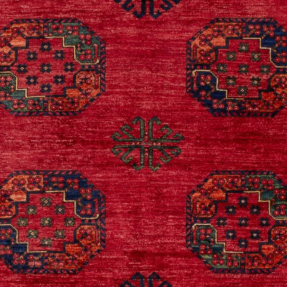Tapete afegão - Kunduz - 241 x 176 cm - vermelho