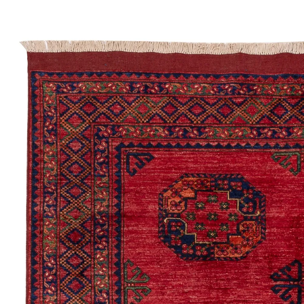 Tapete afegão - Kunduz - 241 x 176 cm - vermelho