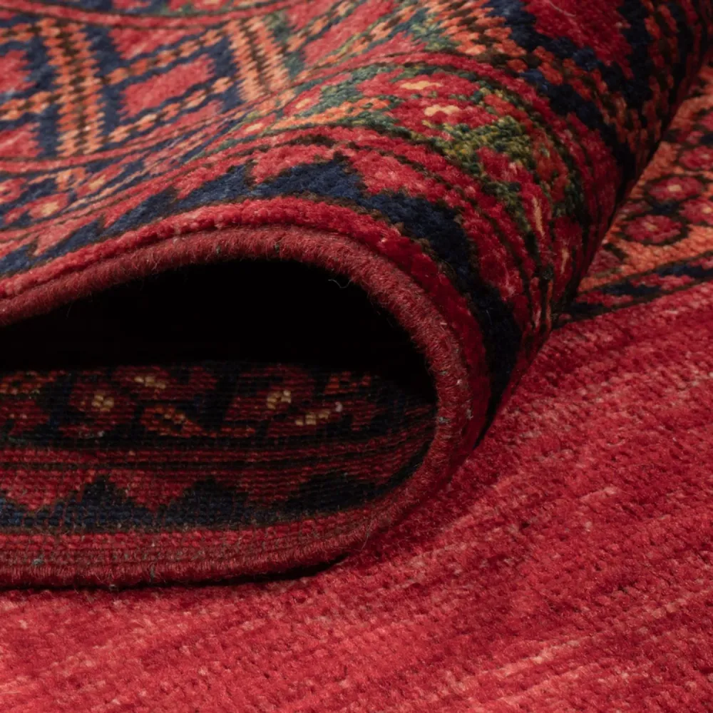 Tapete afegão - Kunduz - 241 x 176 cm - vermelho