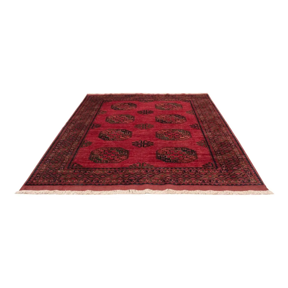 Tapete afegão - Kunduz - 241 x 176 cm - vermelho