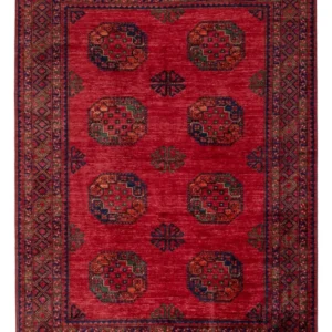 Tapete afegão - Kunduz - 241 x 176 cm - vermelho