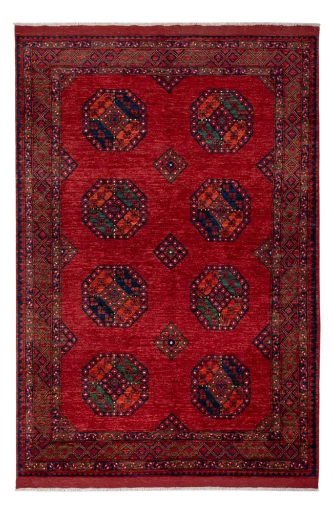 Tapete afegão - Kunduz - 256 x 176 cm - vermelho