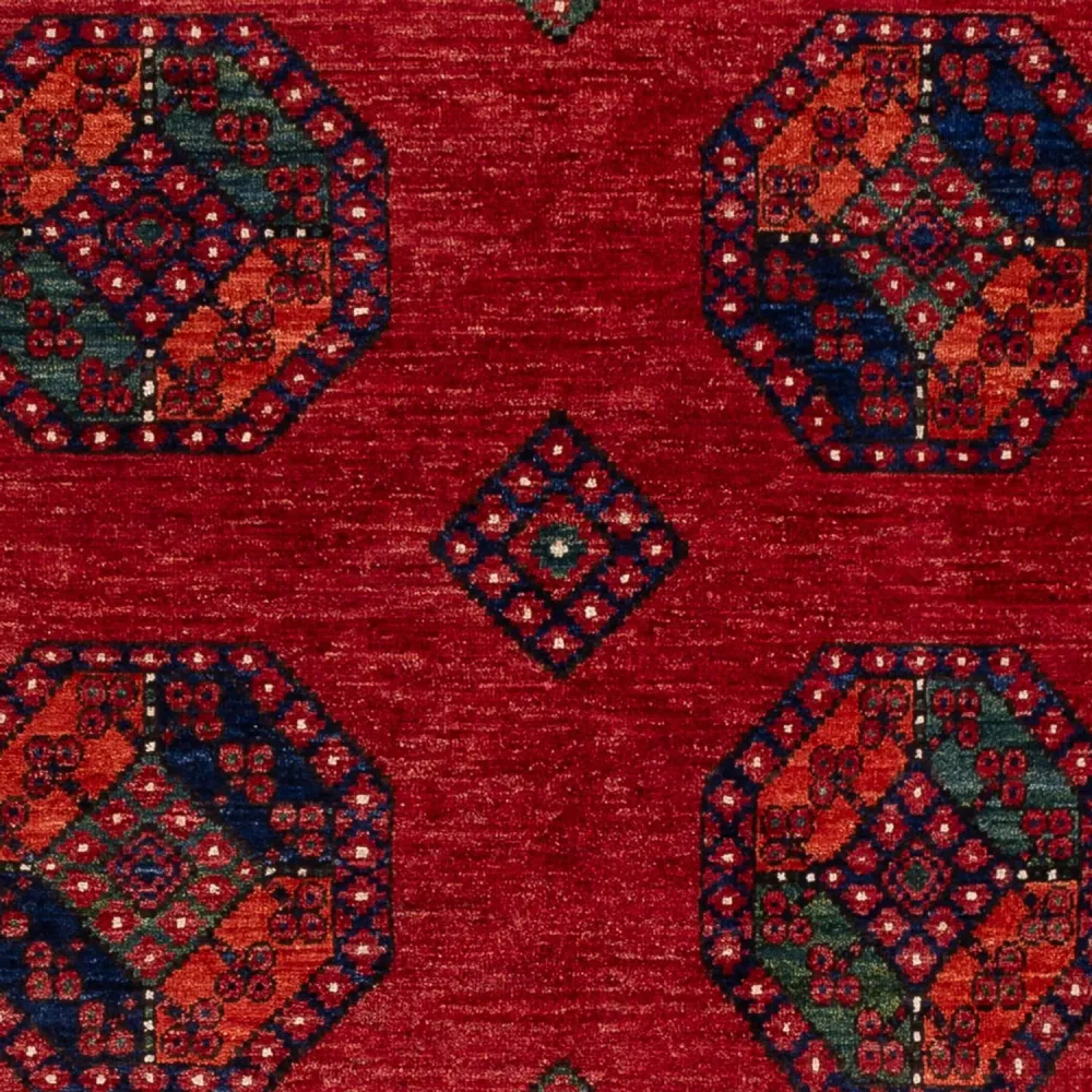 Tapete afegão - Kunduz - 256 x 176 cm - vermelho