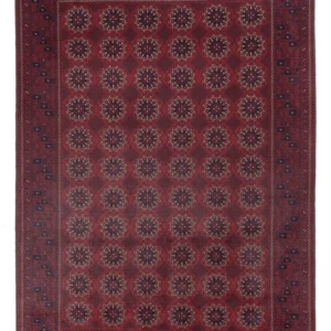 Tapete afegão - Kunduz - 283 x 199 cm - vermelho escuro