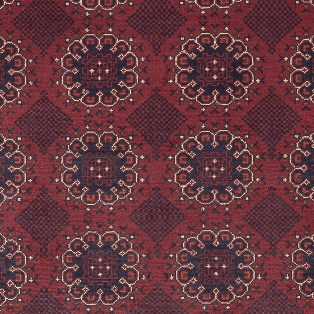 Tapete afegão - Kunduz - 283 x 199 cm - vermelho escuro