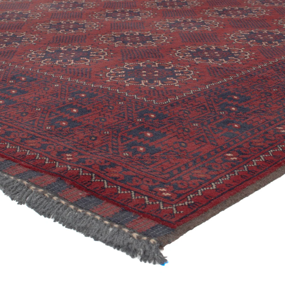 Tapete afegão - Kunduz - 283 x 199 cm - vermelho escuro