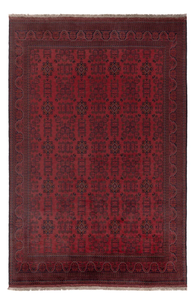 Tapete afegão - Kunduz - 294 x 195 cm - vermelho