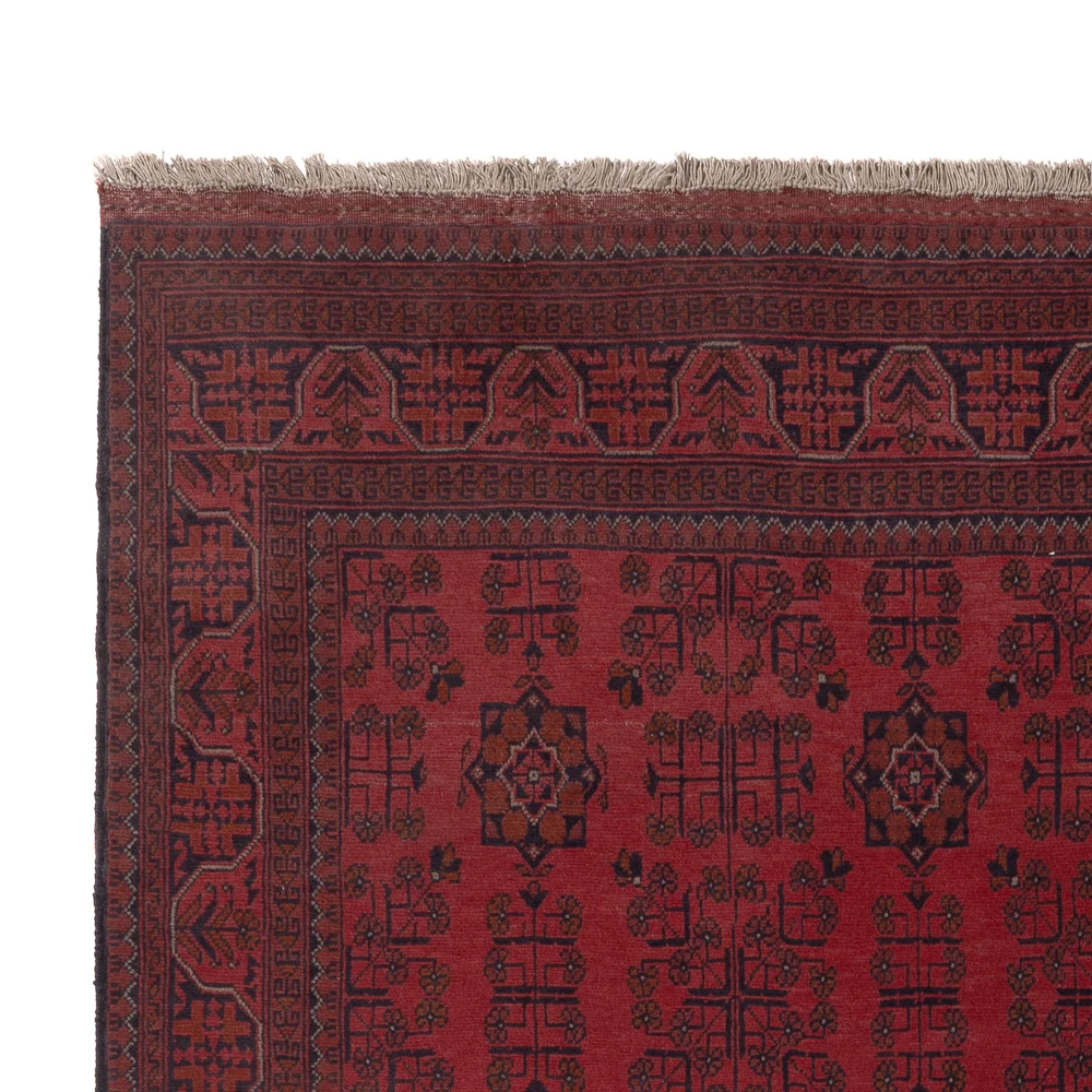 Tapete afegão - Kunduz - 294 x 195 cm - vermelho